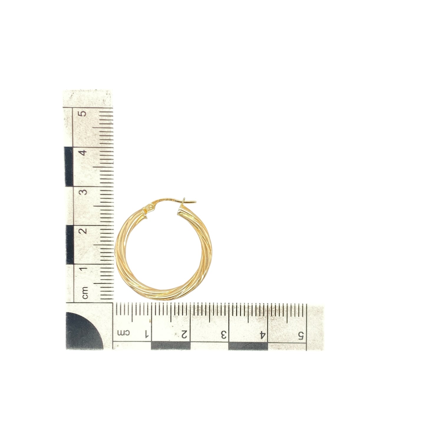 9ct Gold Twisted Hoop Creole Earrings