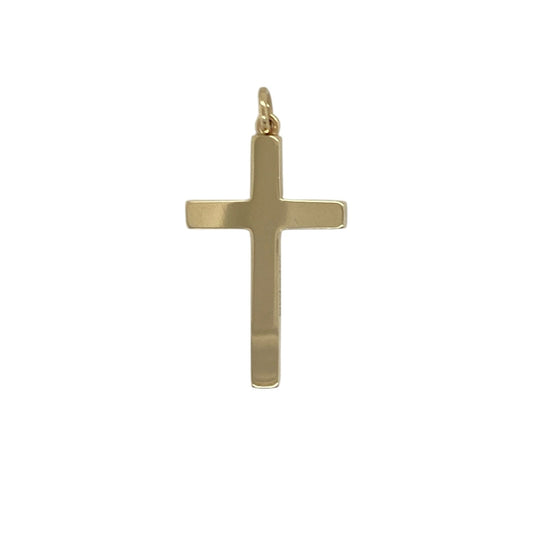 Bring timeless symbolism and warm golden shine to your collection with this pre-owned 9ct yellow gold plain cross pendant—an elegant piece offering classic simplicity and enduring meaning.

Design: This pendant features a smooth, plain cross with a polished finish, creating a clean and traditional look suitable for any occasion.
Material: Made from 9-carat yellow gold, the pendant displays a radiant, warm tone that enhances its refined, understated style.