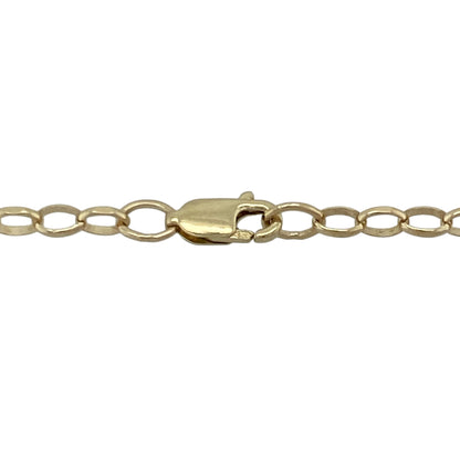 Bring classic charm and warm golden tone to your collection with this pre-owned 9ct yellow gold belcher chain—an elegant piece offering timeless style and everyday versatility.

Design: This 18" belcher chain features 3mm rounded links that create a balanced, traditional look suitable for wearing alone or with a pendant.
Material: Made from 9-carat yellow gold, the chain displays a polished, radiant finish that enhances its classic appeal.