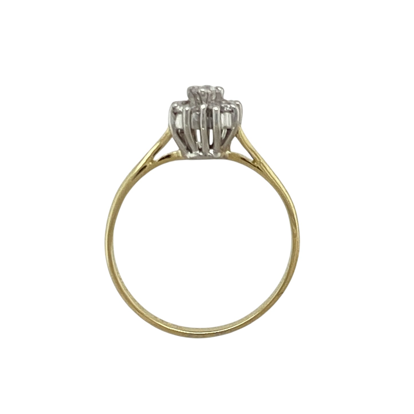18ct Gold & Diamond Set Cluster Ring