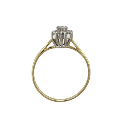 18ct Gold & Diamond Set Cluster Ring