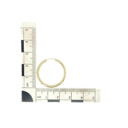 9ct Gold Plain Hoop Earrings