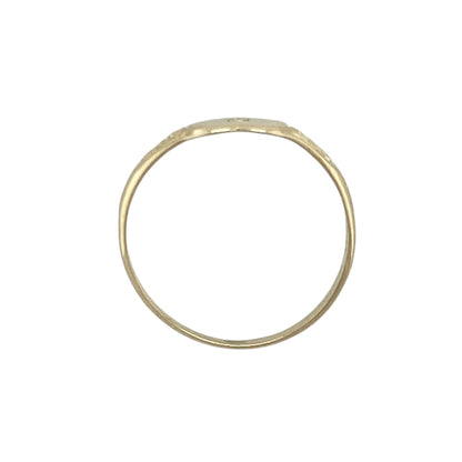 9ct Gold & Diamond Set Heart Signet Ring