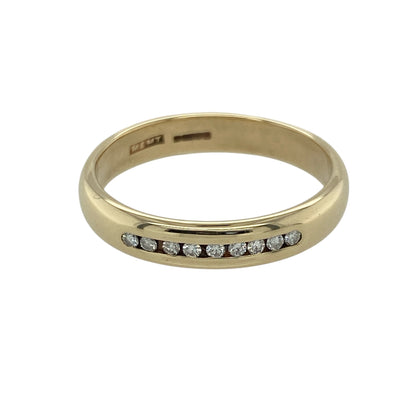 9ct Gold & Diamond Set Band Ring