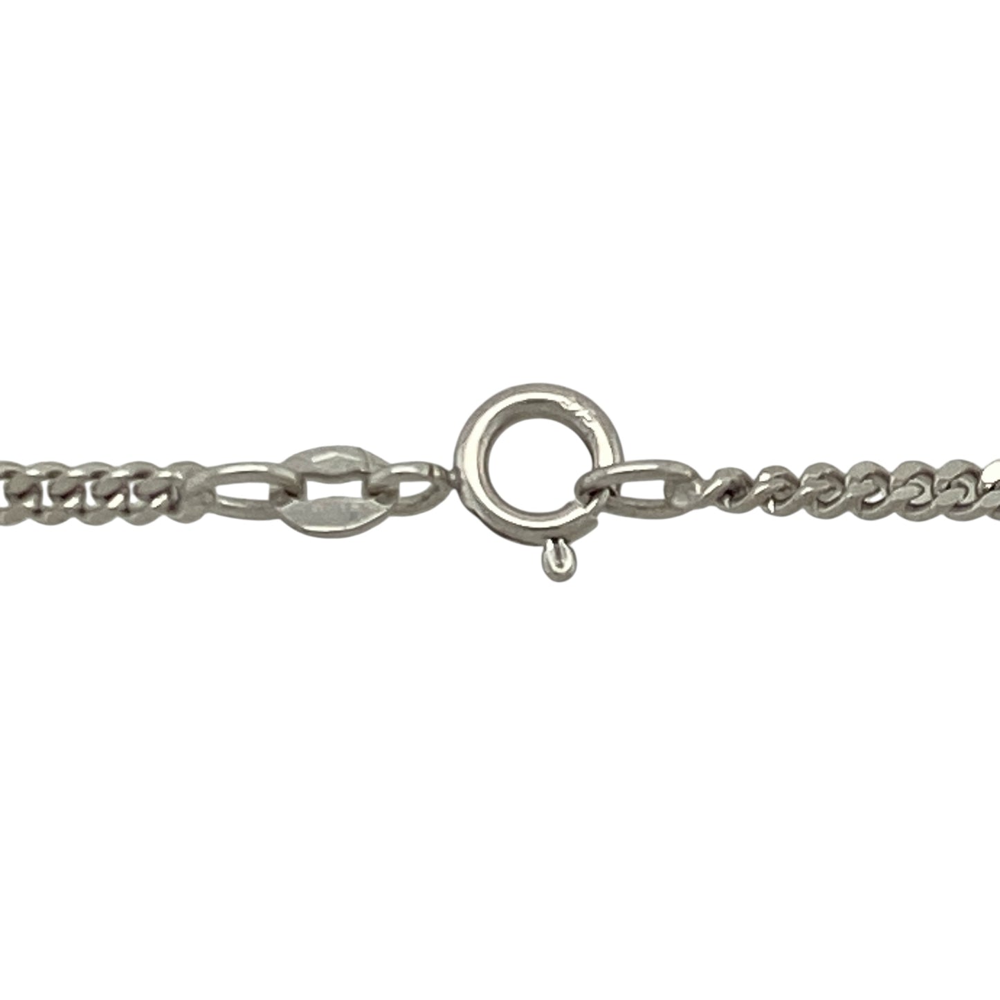 9ct White Gold & Diamond Set Bar 20" Necklace