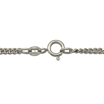 9ct White Gold & Diamond Set Bar 20" Necklace