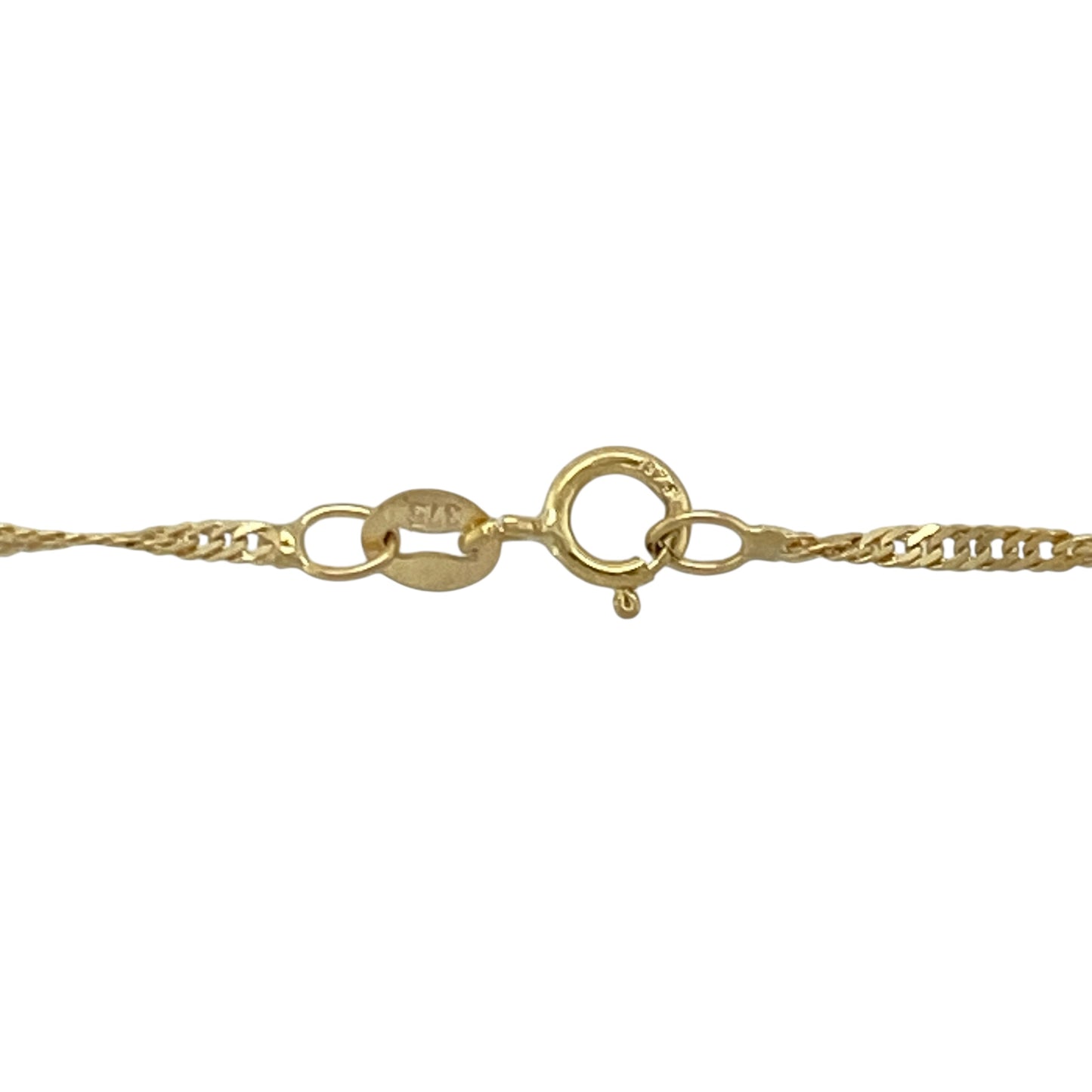 9ct Gold Diamond & Ruby Set Open Heart 20" Necklace