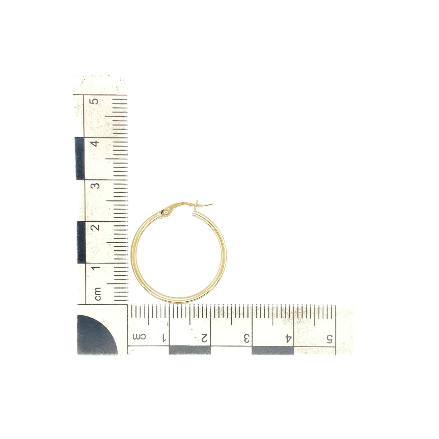 9ct Gold Plain Hoop Creole Earrings