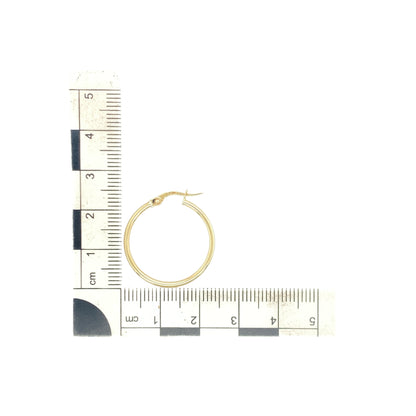 9ct Gold Plain Hoop Creole Earrings