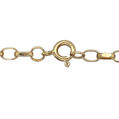 9ct Gold Welsh Three Feathers 18" Necklace