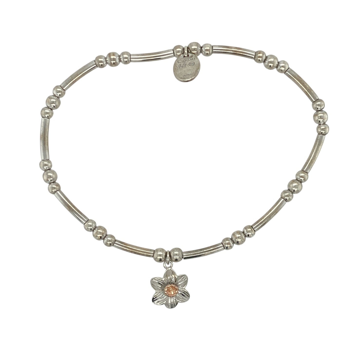 925 Silver Clogau Daffodil Stretchy Affinity Bracelet