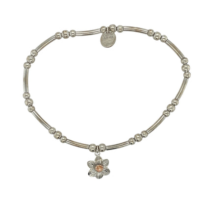 925 Silver Clogau Daffodil Stretchy Affinity Bracelet