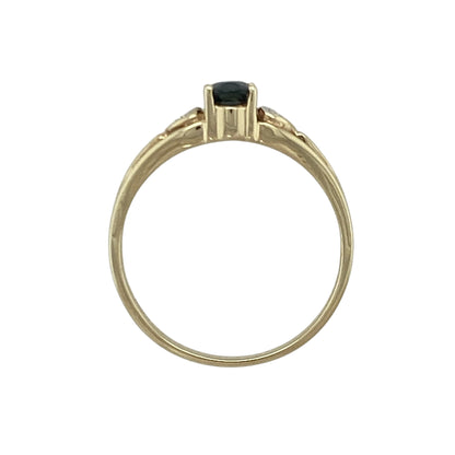 9ct Gold Diamond & Sapphire Set Ring