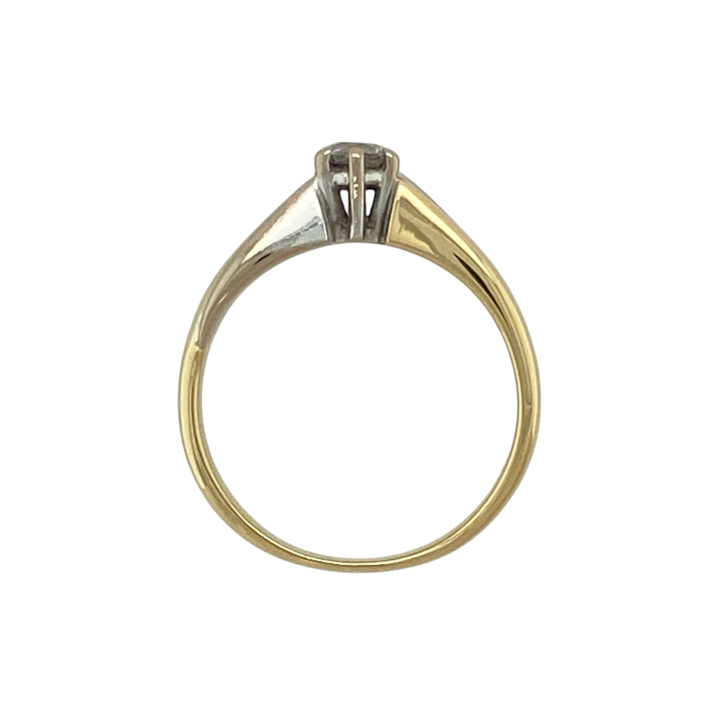 18ct Gold & Diamond Set Solitaire Ring