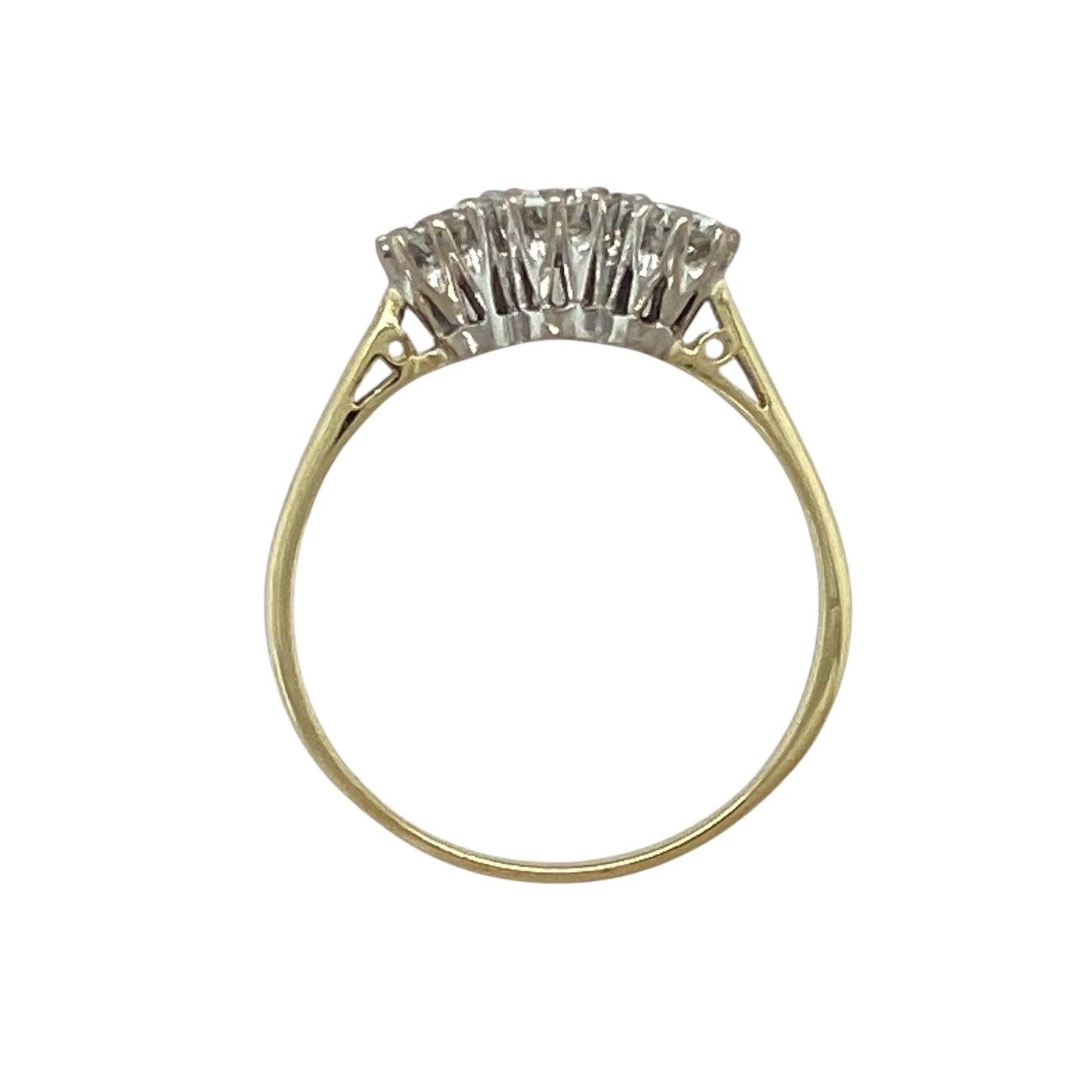 18ct Gold & Diamond Set Trilogy Ring