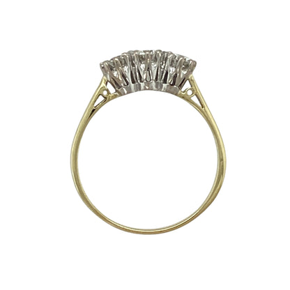 18ct Gold & Diamond Set Trilogy Ring