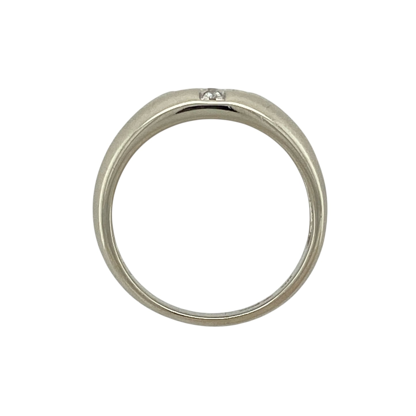 9ct White Gold & Diamond Set Cross Band Ring