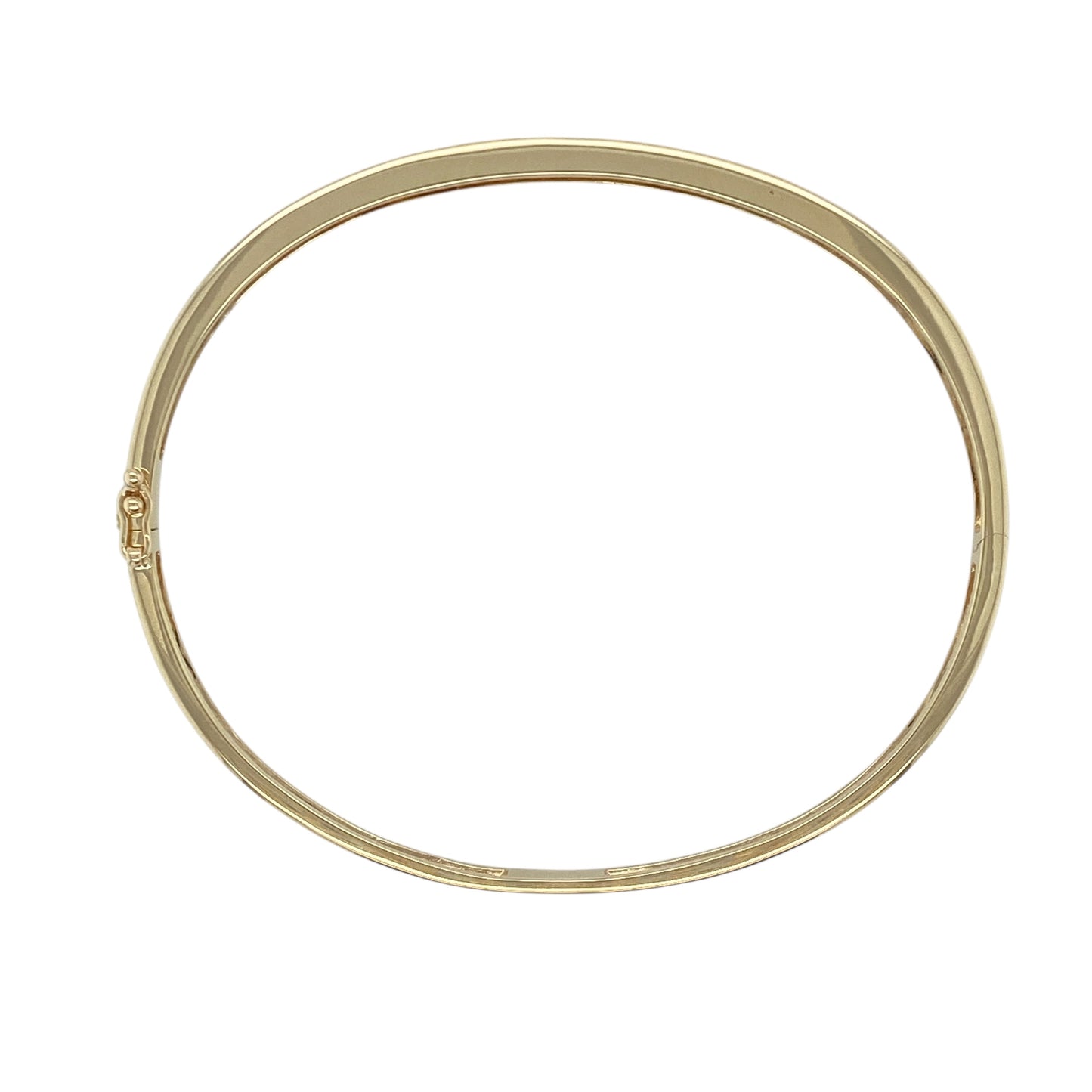 9ct Gold & Diamond Set Hinged Bangle