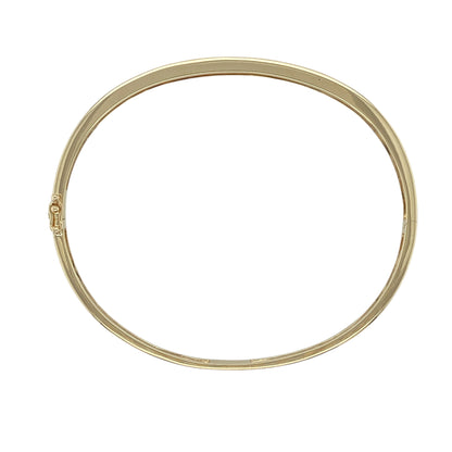 9ct Gold & Diamond Set Hinged Bangle