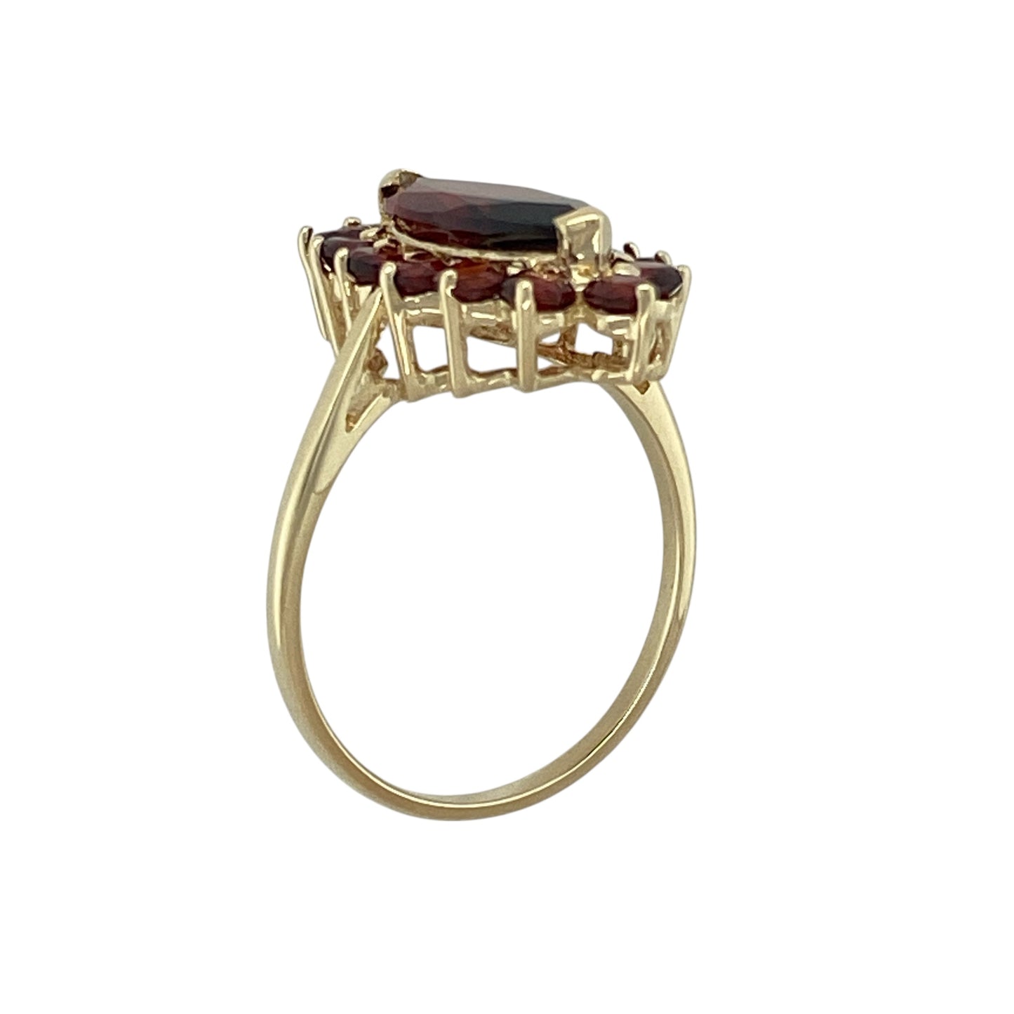 9ct Gold & Garnet Set Cluster Ring