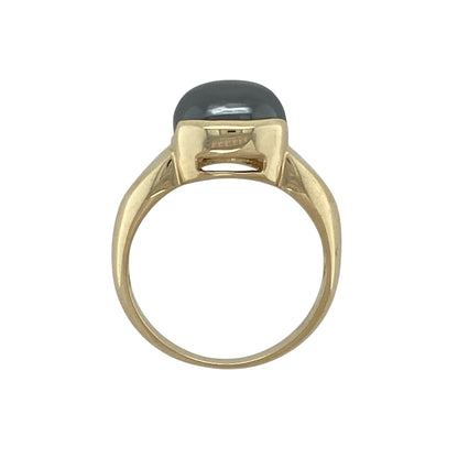 9ct Gold & Hematite Set Ring