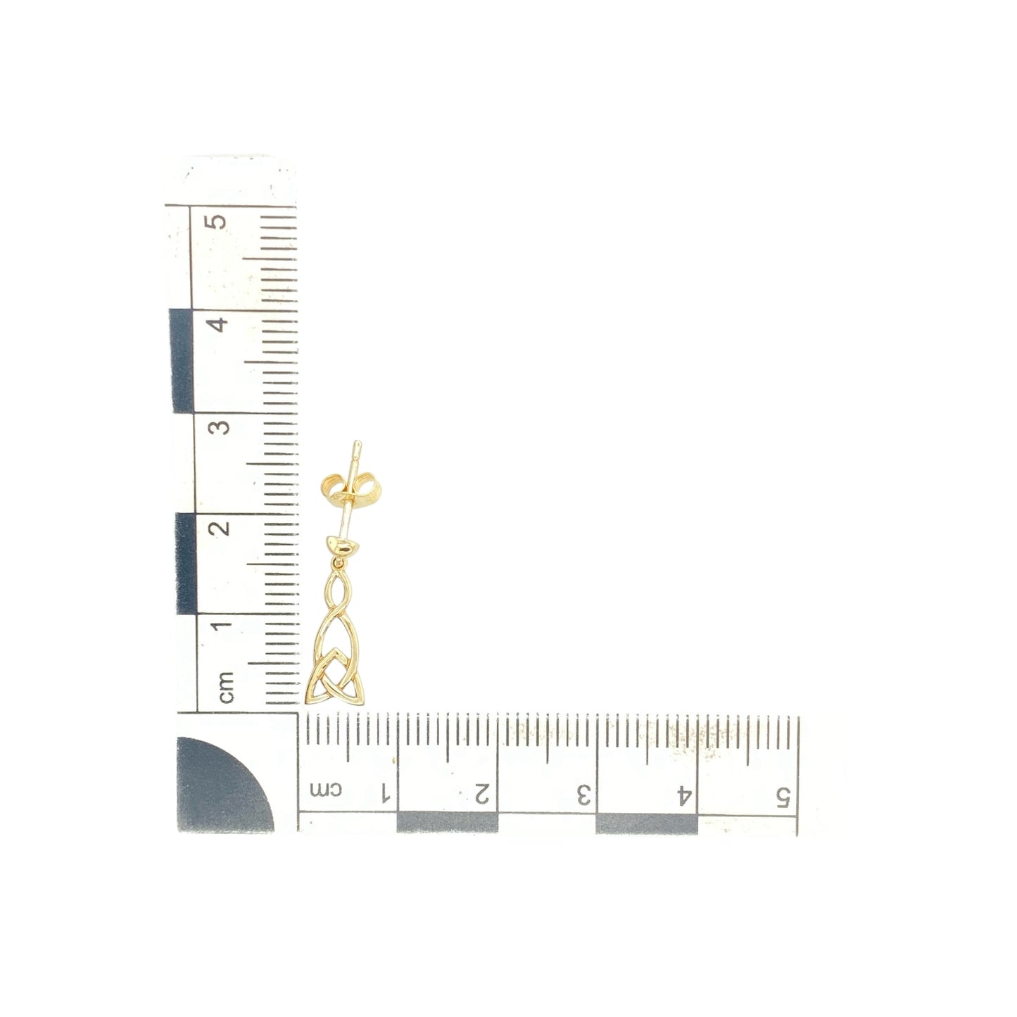 9ct Gold Celtic Knot Drop Earrings