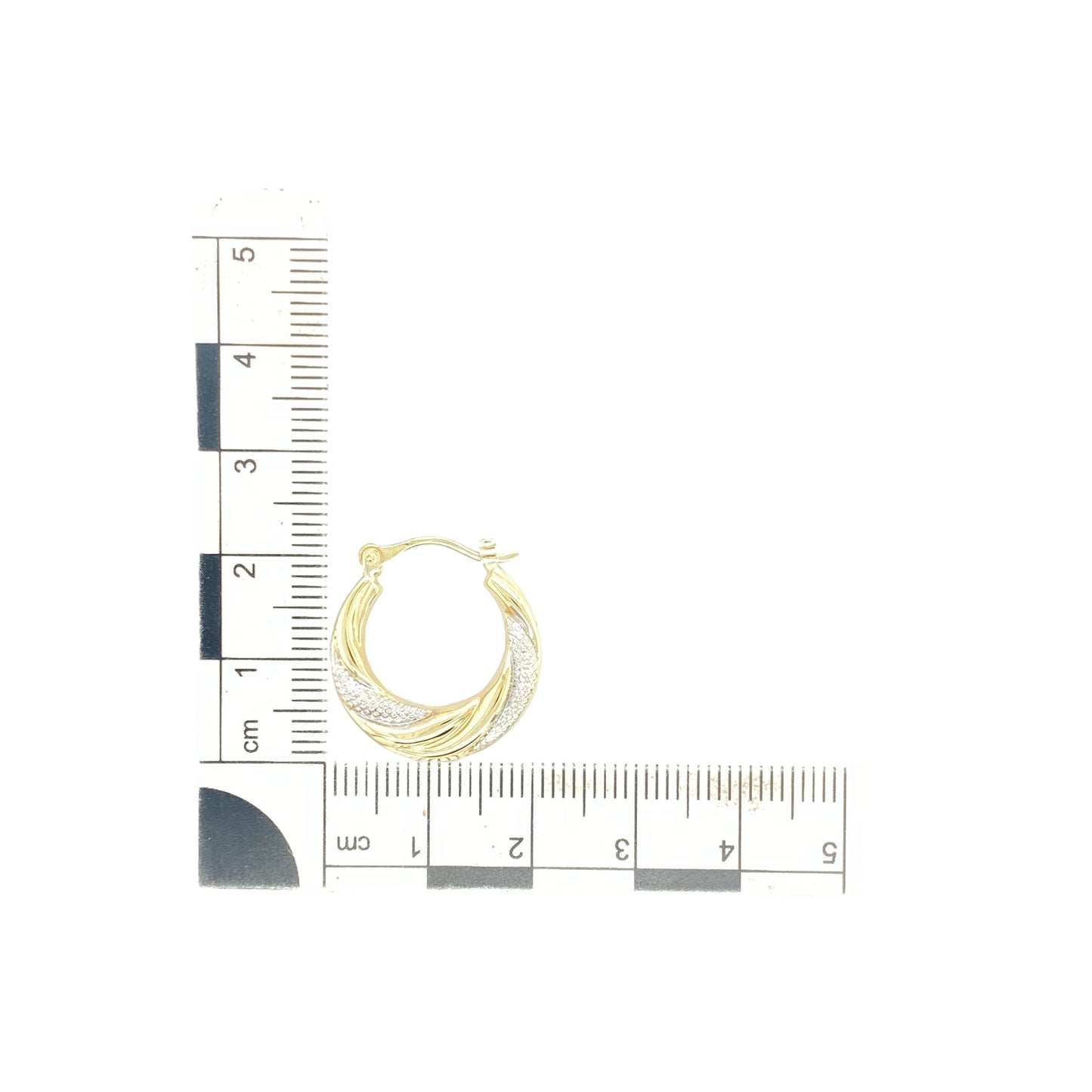 9ct Gold Twisted Hoop Creole Earrings