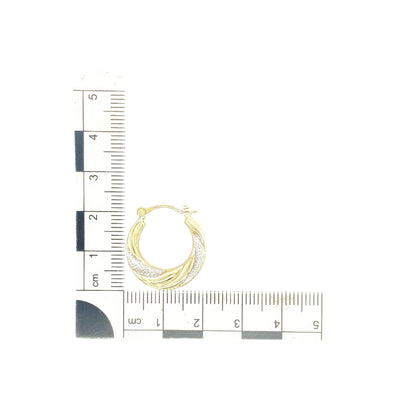 9ct Gold Twisted Hoop Creole Earrings