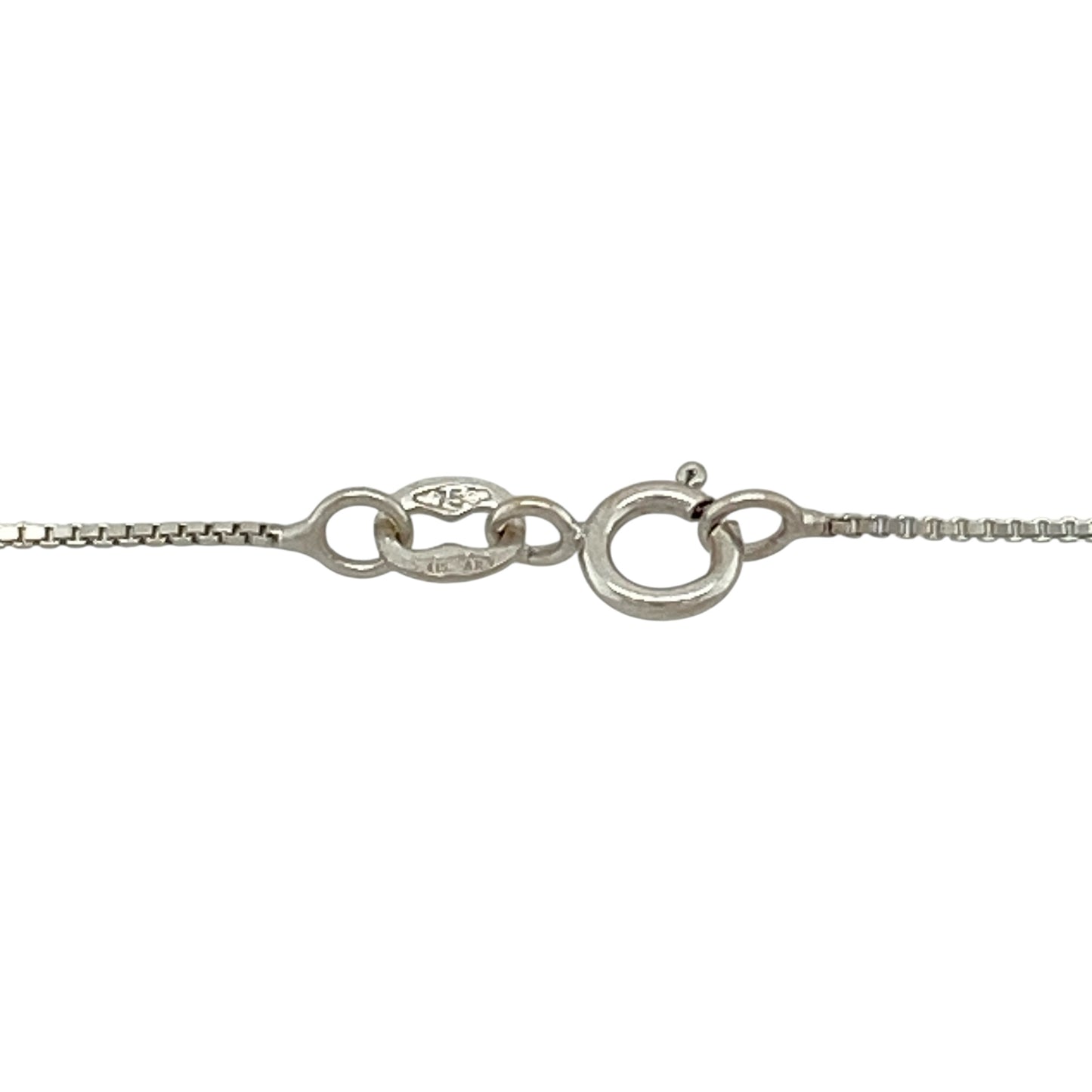 18ct White Gold Diamond & Sapphire Set Halo 18" Necklace