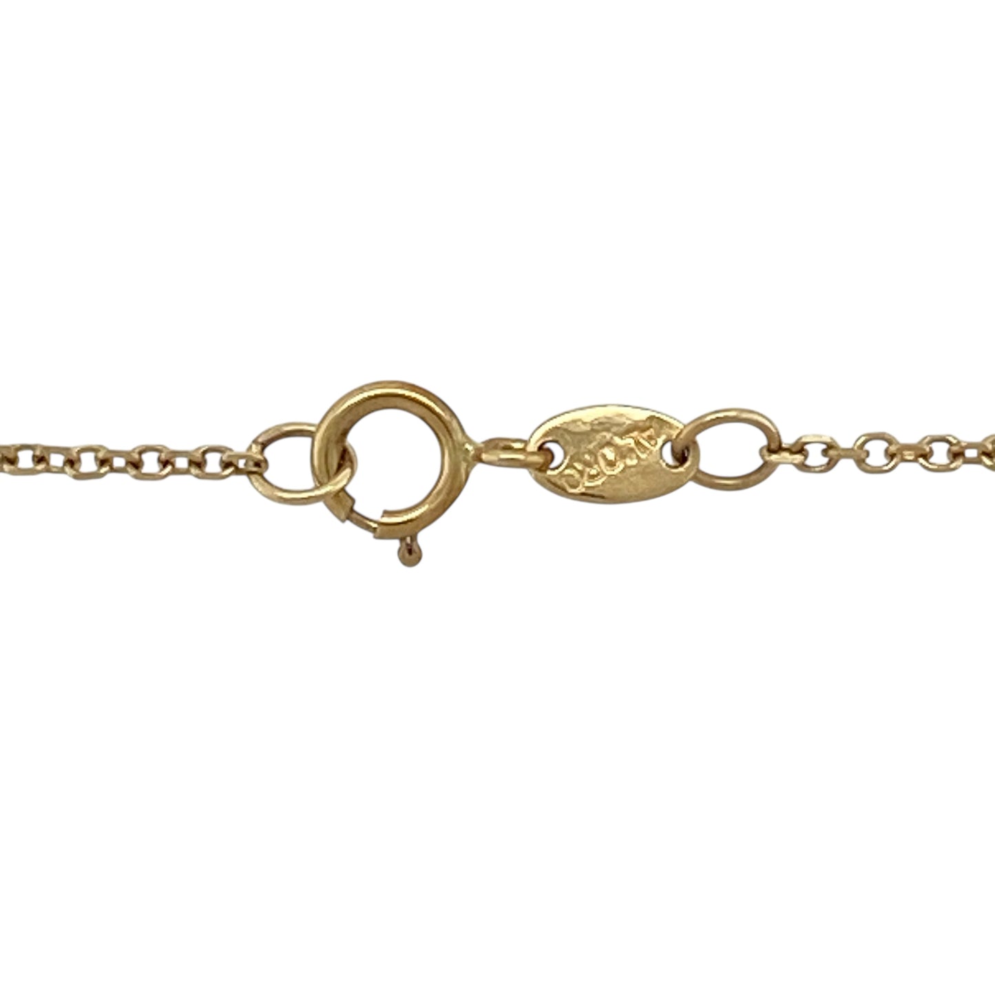 9ct Gold Pearl & Cubic Zirconia Set Butterfly 17" Necklace