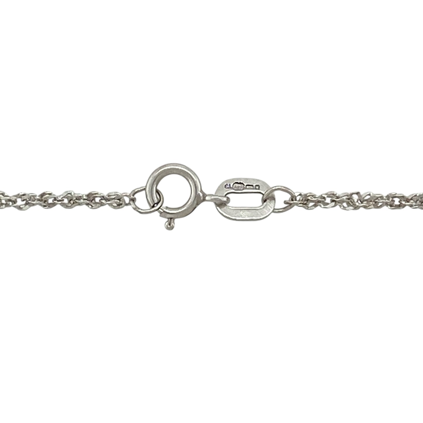 9ct White Gold & Diamond Set Cross 18" Necklace