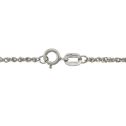 9ct White Gold & Diamond Set Cross 18" Necklace