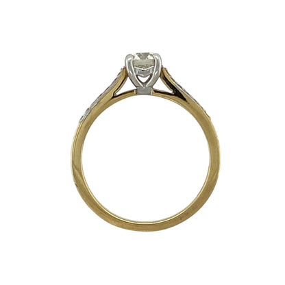 New 9ct Gold & Diamond Set Solitaire Ring