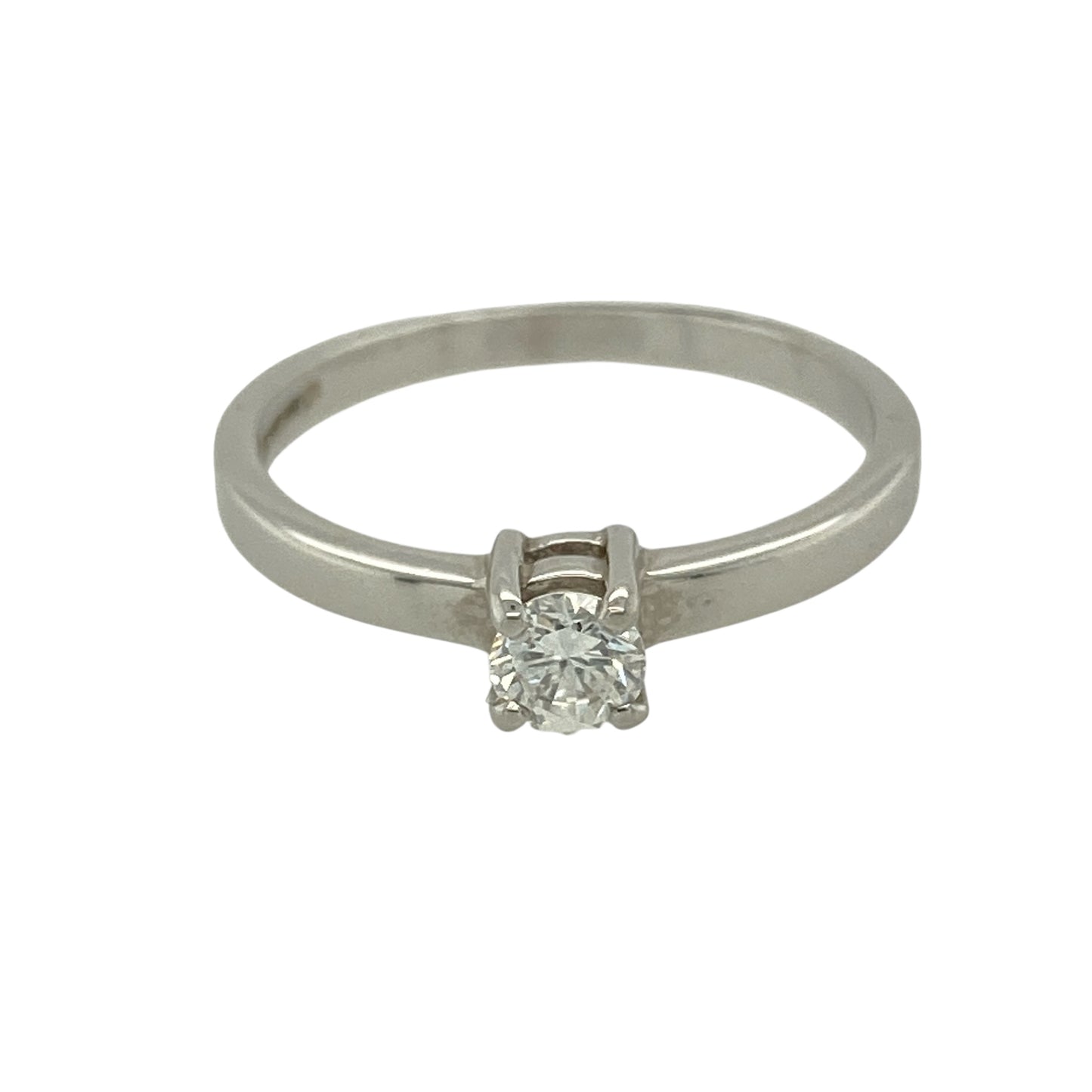New 9ct White Gold & Diamond Set Solitaire Ring