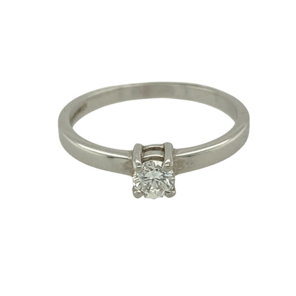 New 9ct White Gold & Diamond Set Solitaire Ring