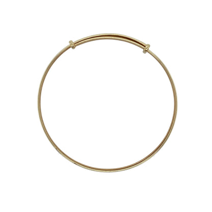 9ct Gold Arrow Patterned Expanding Baby Bangle