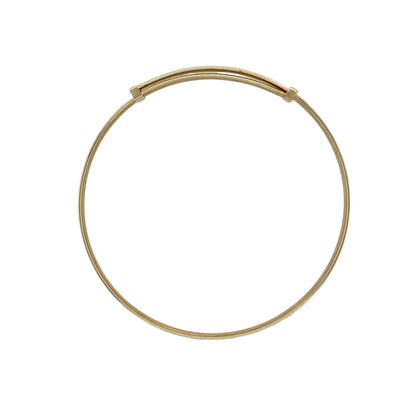 9ct Gold Patterned Expanding Baby Bangle