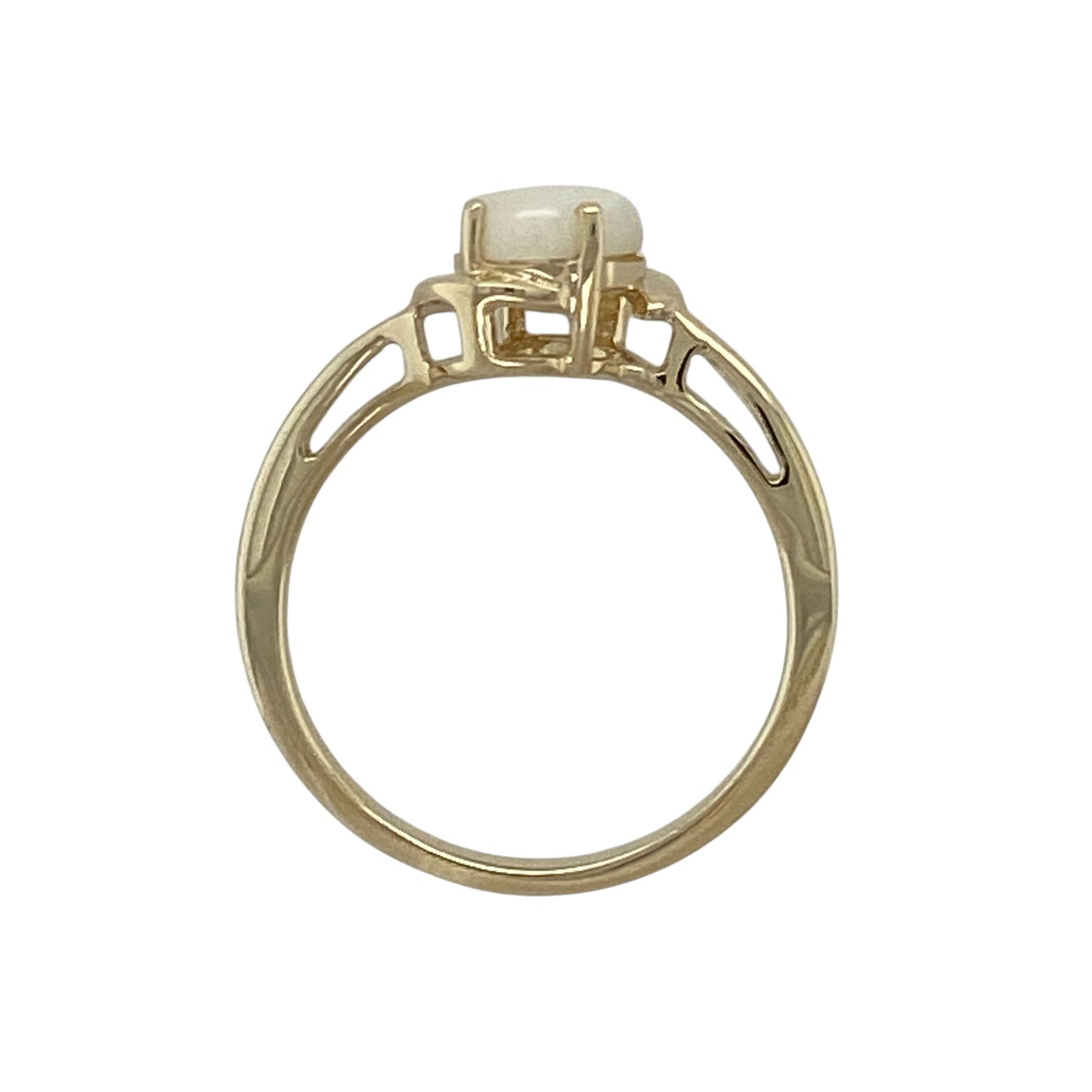 9ct Gold & Opalique Set Ring