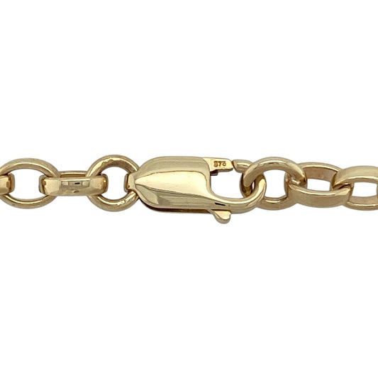 Bring bold presence and timeless golden style to your collection with this pre-owned 9ct yellow gold oval link belcher chain—an impressive statement piece with classic appeal and substantial weight.

Design: This standout 28" chain features 5mm oval belcher links, offering a smooth, rounded profile with excellent light reflection. Its longer length creates a striking drape, making it perfect for layering or wearing as a single bold statement.
