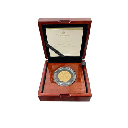 2022 Innovation of Science Alan Turning UK 22ct Gold 50p Gold Proof Coin