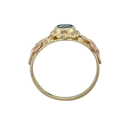 9ct Welsh Gold & Sapphire Set Celtic Ring