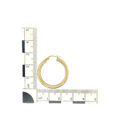 9ct Gold Plain Hoop Creole Earrings