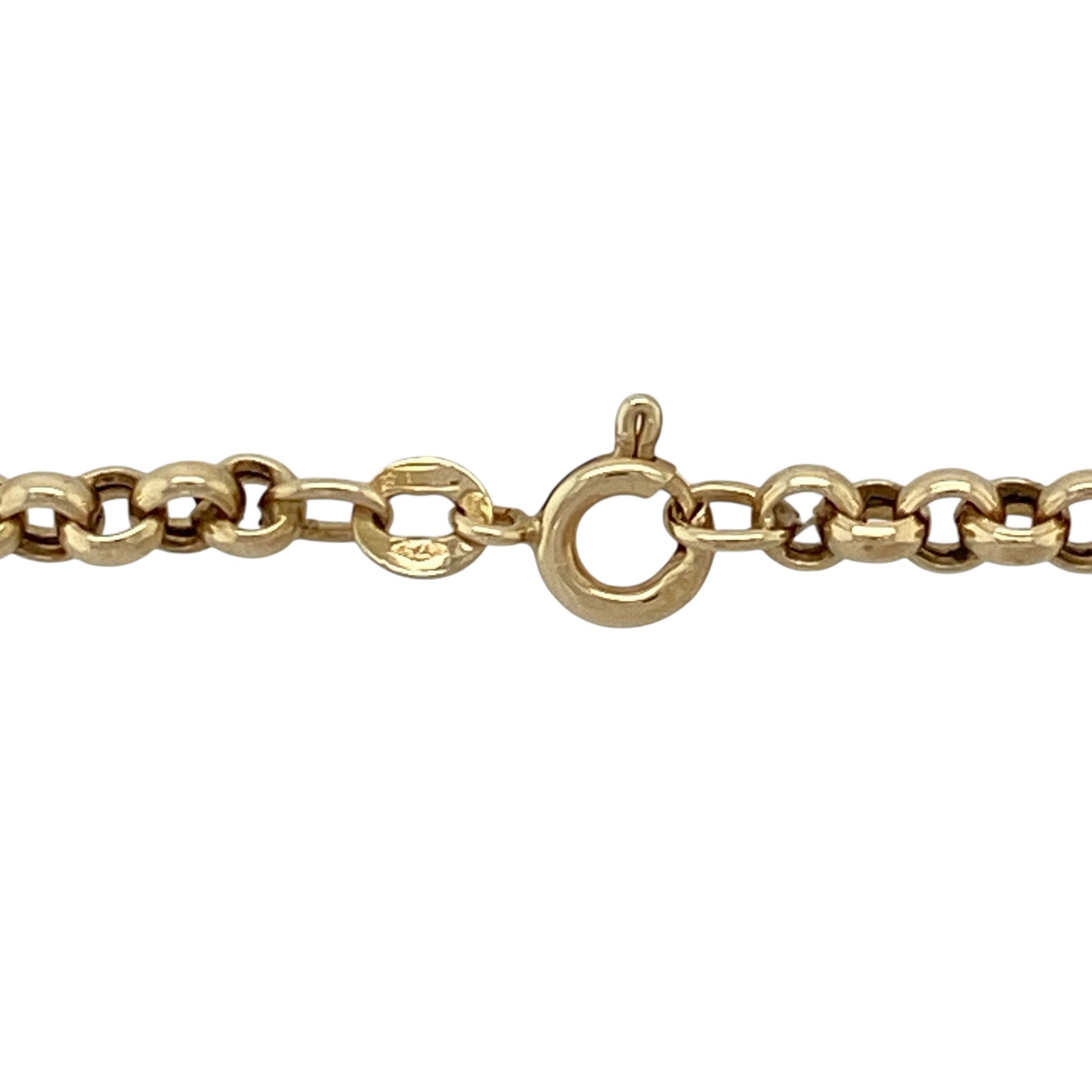 Bring bold elegance and classic golden style to your collection with this pre-owned 9ct yellow gold belcher chain—an attractive piece offering strong presence and timeless appeal.

Design: This 19" chain features 4mm belcher links, giving it a rounded, polished profile that catches the light beautifully. The slightly longer length adds a graceful drape, making it suitable for both standalone wear and pairing with a pendant.