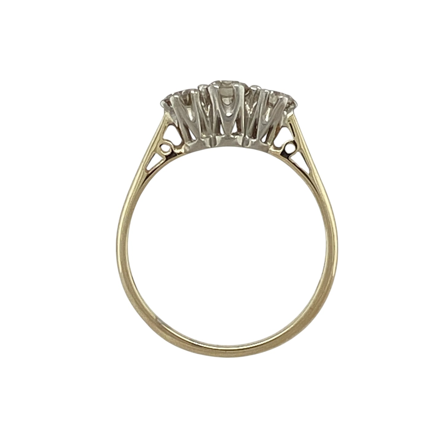 9ct Gold & Diamond Set Trilogy Ring