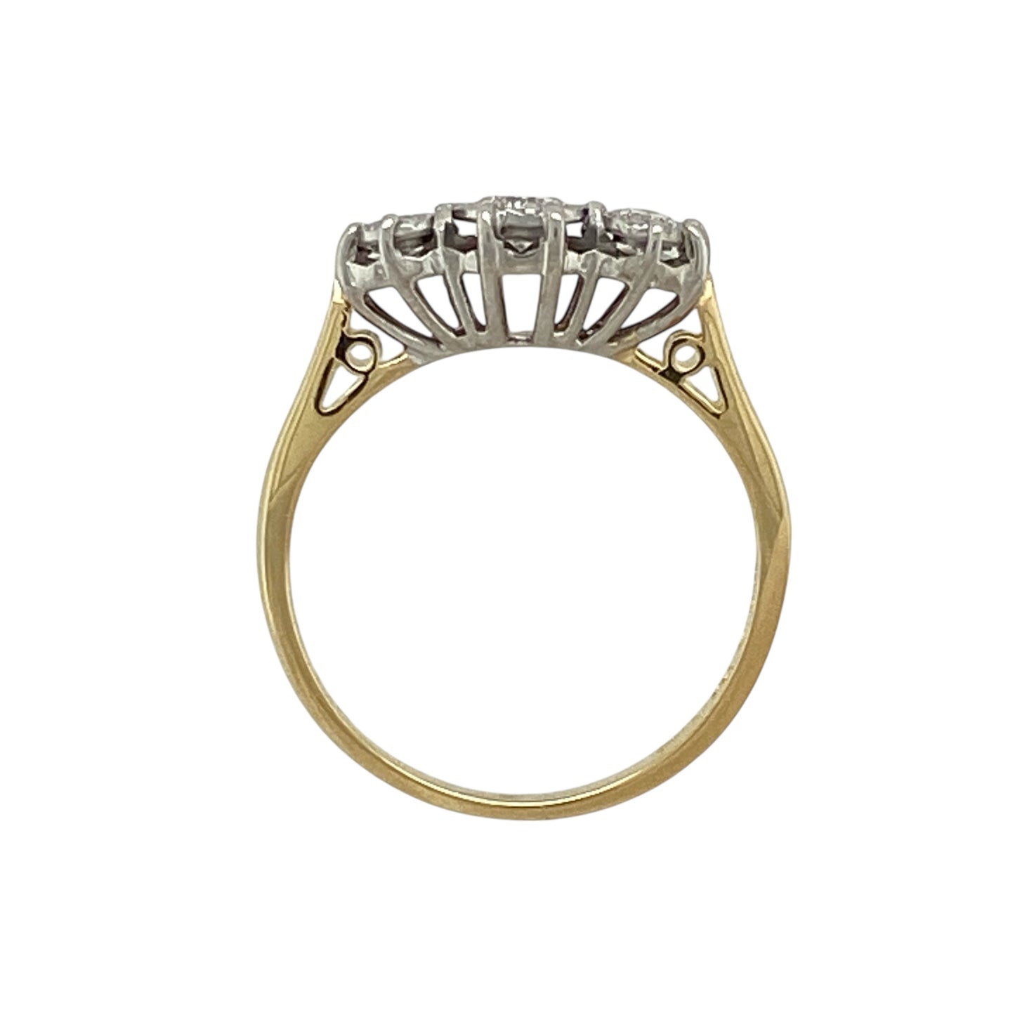18ct Gold & Diamond Set Trilogy Ring