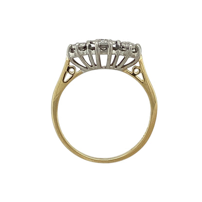 18ct Gold & Diamond Set Trilogy Ring