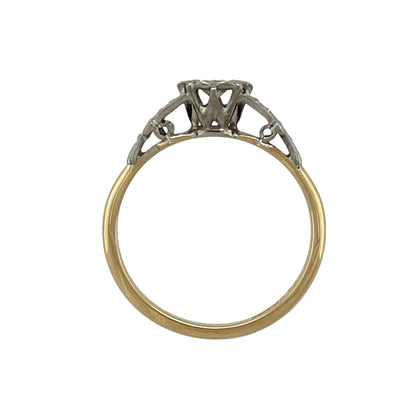 18ct Gold & Platinum Diamond Set Solitaire Ring