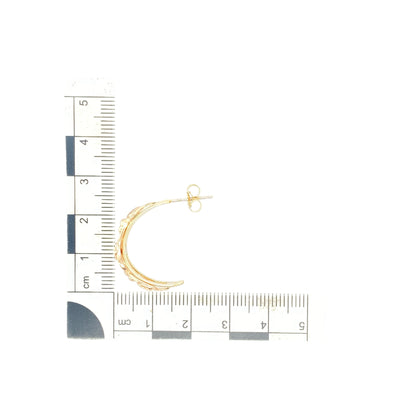 9ct Gold Clogau Tree of Life Half Hoop Stud Earrings