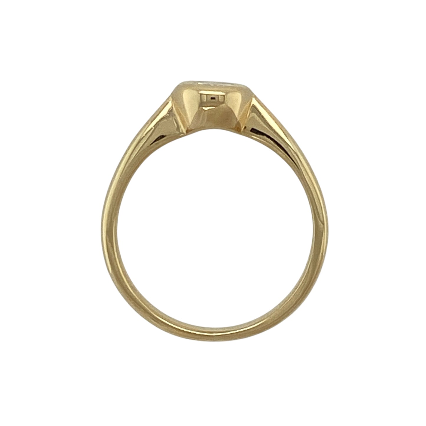 18ct Gold & Diamond Rubover Set Solitaire Ring