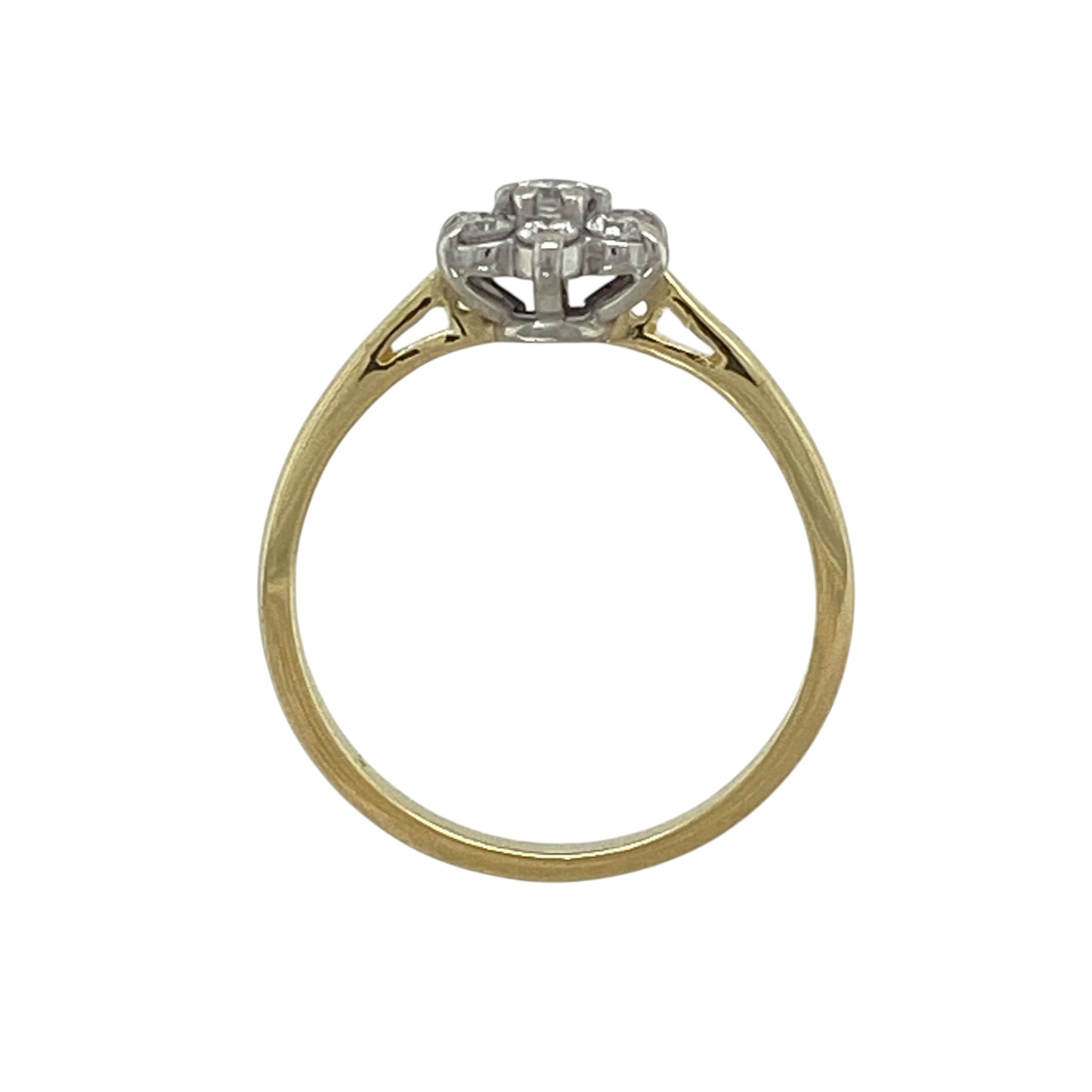 18ct Gold & Diamond Set Flower Cluster Ring
